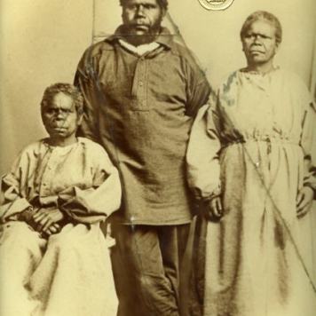 Tasmanian Aborigines, photo on glass