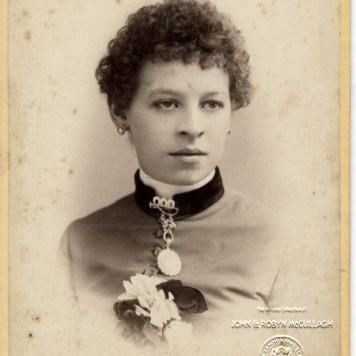 Young woman with curly hair